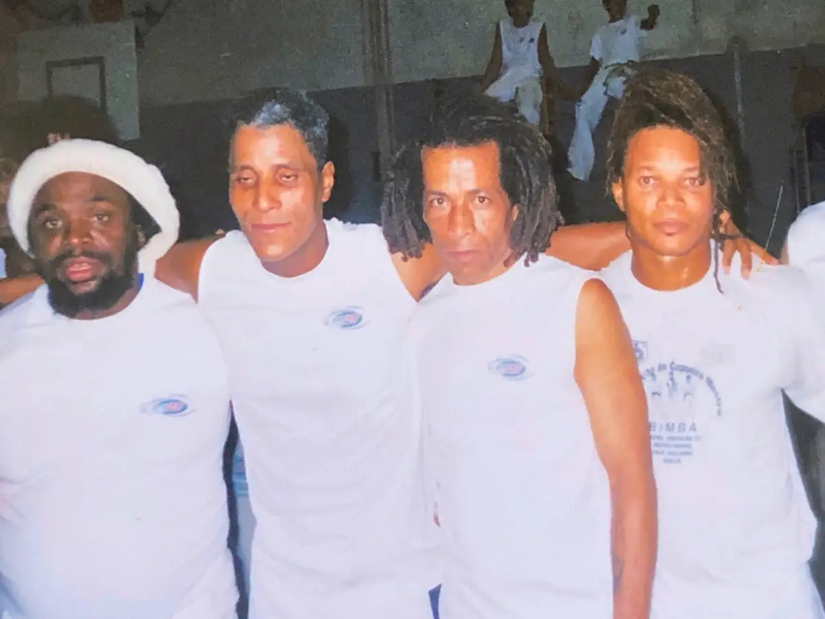 Mestre Nelsinho mit Mestre Saguin und Paulo dos Anjos